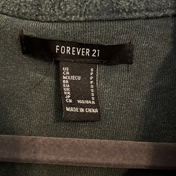 NWOT Forever 21 Soft Corduroy Green Jacket - Picture 4 of 5